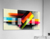 Chromatic Shift – Diagonal Neon Bar Abstract Print Acrylic Print