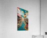 Cosmic Avenue – Surreal Planet Road Print Acrylic Print