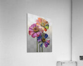 Pixel Bloom Trio – Pop Art Floral Abstract Print Acrylic Print