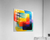 Chromatic Blocks VI – Patchwork Abstract Print Acrylic Print