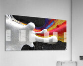 Chromatic Surge – White Splash Abstract Art Print Acrylic Print