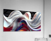 Silver Serpentine – Minimal Monochrome Curve Print Acrylic Print