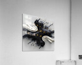 Ivory & Onyx Collision – Abstract Paint Splash Print Acrylic Print