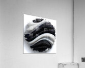Tideform Sphere – Textured Black & White Print Acrylic Print