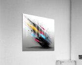 Impact Vector – Color Burst on Gray Print Acrylic Print
