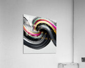 Chromatic Helix – Color-Twist Abstract Print Impression acrylique