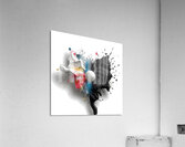 Contrast Singularity – High-Impact Paint Splash Abstract Acrylic Print