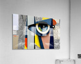 Golden Gaze – Abstract Portrait Eye Print Acrylic Print