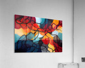 Stained-Glass Sunset – Mosaic Geometry Art Print Acrylic Print