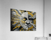 Gilded Sun  Silver Moon – Celestial Wall Art Print Acrylic Print