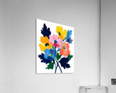 Colorblock Bouquet – Bold Abstract Floral Print Acrylic Print