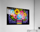 Party in a Planter – Playful Folk Pop Floral Print Acrylic Print