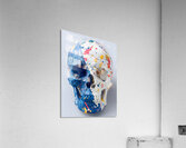 Indigo Soul – Blue and White Skull Print Acrylic Print