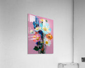 Pink Room Bouquet – Floral Still Life Print Impression acrylique