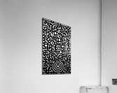 The Maze Within – Abstract Black and White Print Impression acrylique