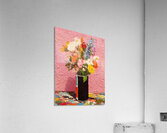 Pink Noise – Modern Textured Floral Print Acrylic Print