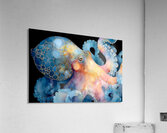 Abyssal Gold – Octopus Luminescence Print Acrylic Print