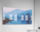 Morning Stillness – Misty Lake Fishing Print Acrylic Print