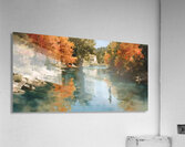 Autumn Drift - River Fly Fishing Print Acrylic Print