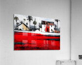 Crimson Lot - Coastal Village Print Impression acrylique