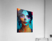 Calavera Azul D a de los Muertos Sugar Skull Impression acrylique