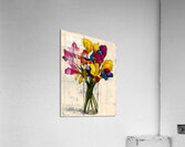 Rainbow Bouquet – Vibrant Floral Still Life Print Impression acrylique