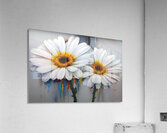 Dripping Daisies – Melting Floral Art Print Acrylic Print