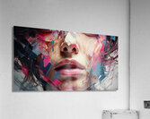 Fractured Grace – Abstract Portrait in Color Print Impression acrylique