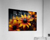 Morning Dew Daisies – Luminous Floral Art Print Acrylic Print