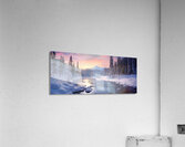 Solstice River – Winter Twilight Landscape Print Impression acrylique