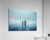 Together at the Shore – Moody Minimalist Couple Photography Print Acrylic Print