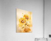 Sunlit Petals – Watercolor Sunflower Art Print Acrylic Print