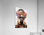 Power & Poise – Modern Afrocentric Portrait Art Print Acrylic Print
