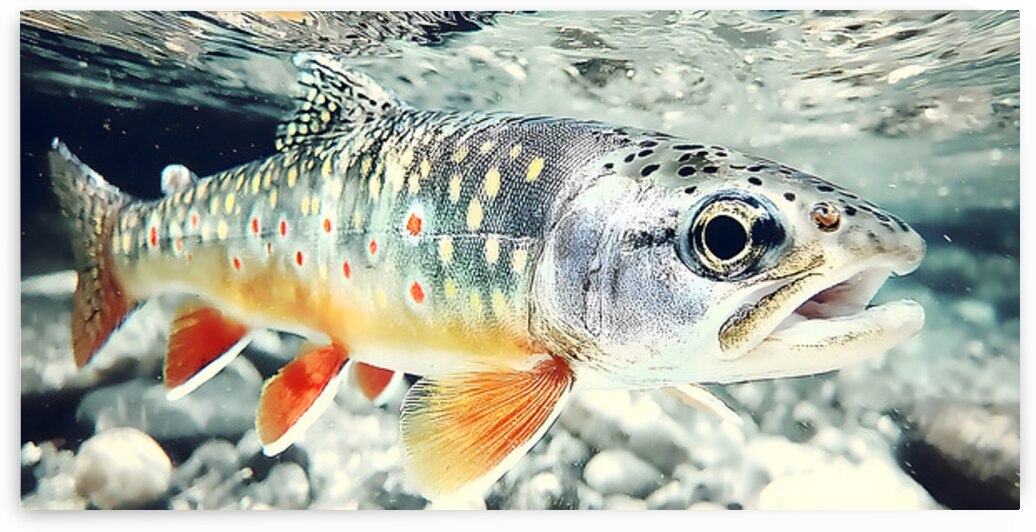 Into the Current – Trout Print by Savage Art Prints
