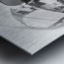 Echoes of Escher - Surreal Skull Line Art Prints Metal print