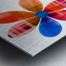 Plaid Botanica 5 - Retro Floral Art Prints Metal print