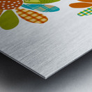 Plaid Botanica 2 - Modern Floral Art Prints Metal print