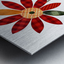 Plaid Botanica 13 - Retro Floral Art Prints Metal print