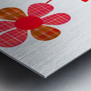 Plaid Botanica 21 - Modern Retro Floral Art Prints Metal print