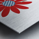 Plaid Botanica 9 - Retro Floral Art Prints Metal print