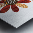 Plaid Botanica 19 - Modern Retro Floral Art Prints Metal print