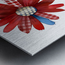 Plaid Botanica 7 - Retro Floral Art Prints Metal print