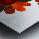 Plaid Botanica 3 - Contemporary Floral Art Prints Impression metal