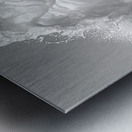 Shore Break - Black & White Wave Art Prints Metal print