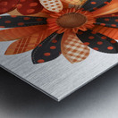 Plaid Botanica 28 - Modern Floral Art Prints Metal print