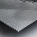 Mist Over Mountain Pines - Monochrome Landscape Art Prints Metal print