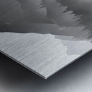 Misty Mountain Pines - Monochrome Landscape Art Prints Metal print