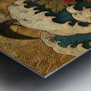 Hana To Nami No Uta 花と波の詩 - Poem Of Flowers And Waves - Japanese Floral Seascape Art Prints Metal print