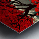 Sakura To Taiyo 桜と太陽 - Cherry Blossoms And Sun - Japanese Floral Art Prints Metal print