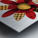 Plaid Botanica 32 - Contemporary Floral Art Prints Metal print